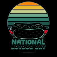 National Hot Dog Day Drawstring Bag