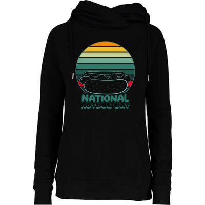 National Hot Dog Day Womens Funnel Neck Pullover Hood