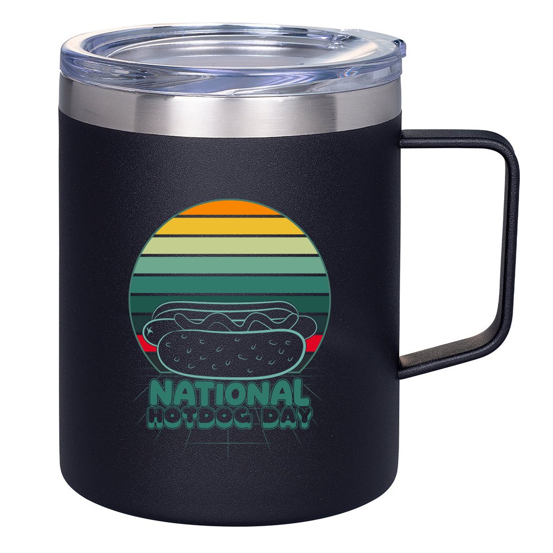 National Hot Dog Day 12oz Stainless Steel Coffee Mug