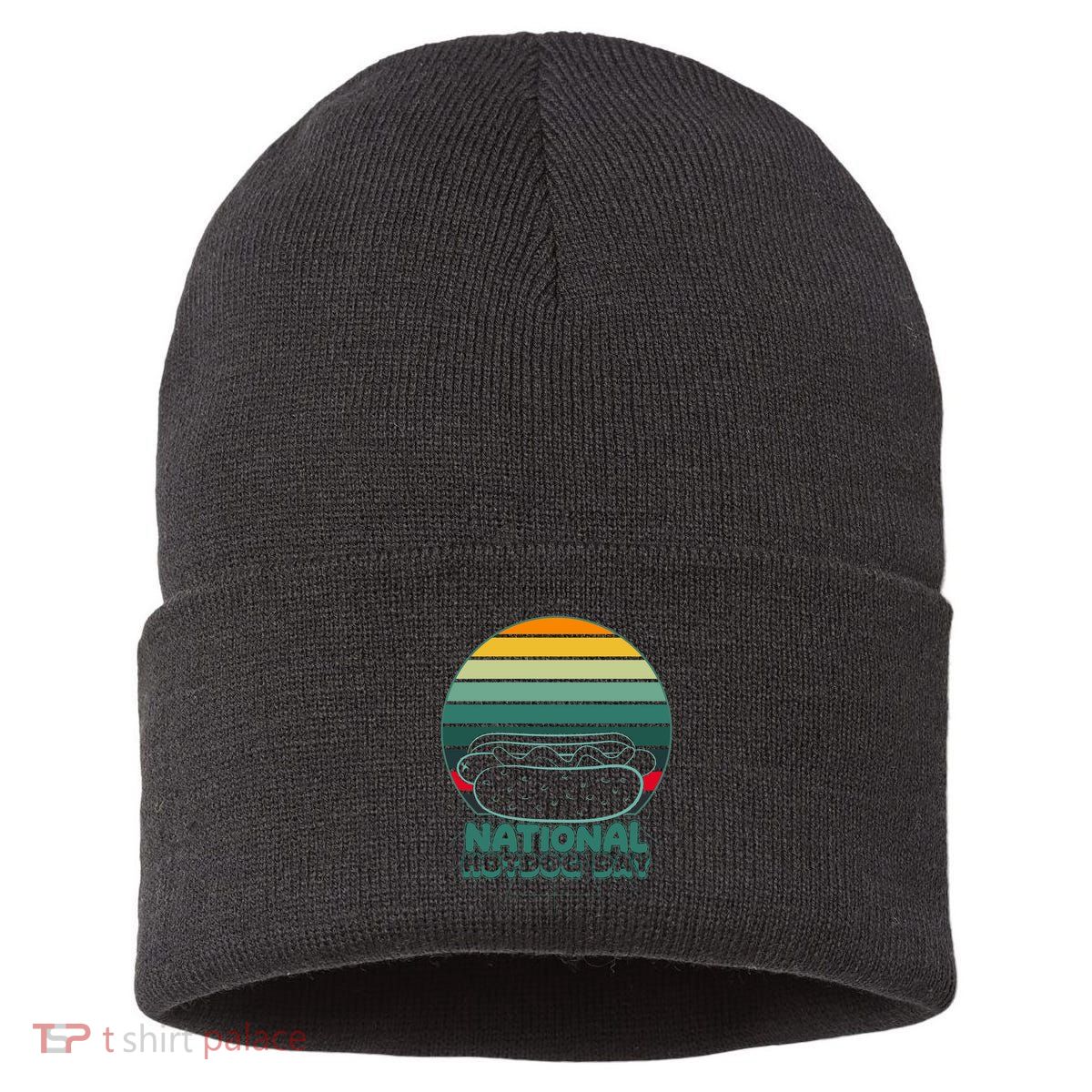 National Hot Dog Day Sustainable Knit Beanie