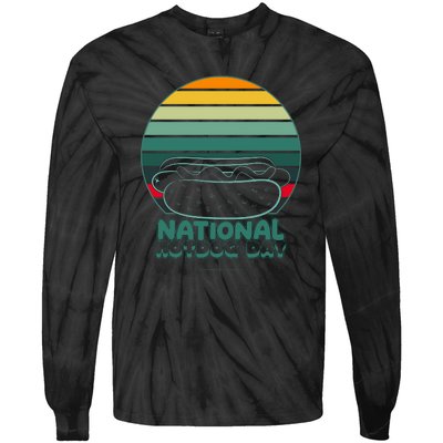 National Hot Dog Day Tie-Dye Long Sleeve Shirt