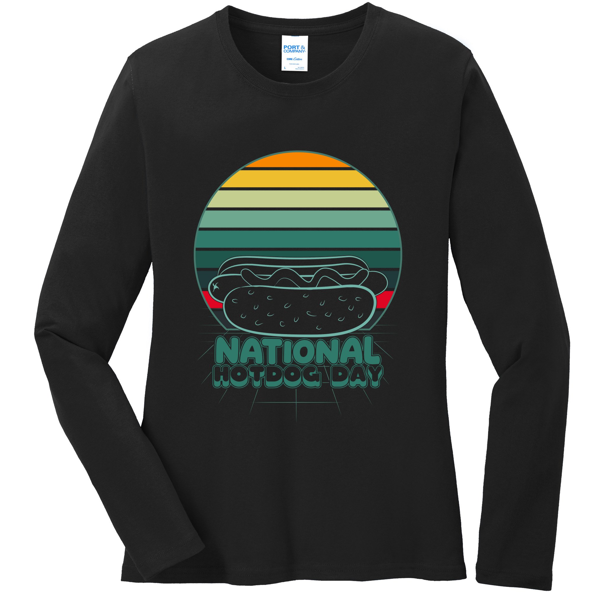 National Hot Dog Day Ladies Long Sleeve Shirt