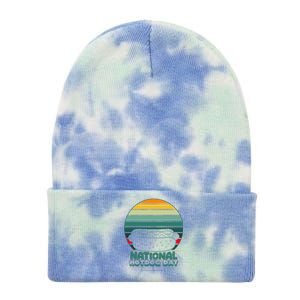 National Hot Dog Day Tie Dye 12in Knit Beanie