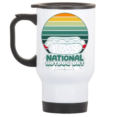 National Hot Dog Day Stainless Steel Travel Mug