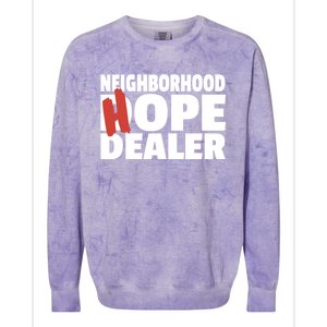 Neighborhood Hope Dope Dealer AA NA Recovery 12 Step Sponsor Colorblast Crewneck Sweatshirt