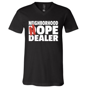 Neighborhood Hope Dope Dealer AA NA Recovery 12 Step Sponsor V-Neck T-Shirt