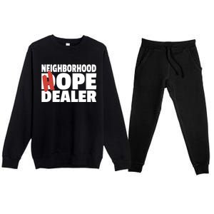 Neighborhood Hope Dope Dealer AA NA Recovery 12 Step Sponsor Premium Crewneck Sweatsuit Set