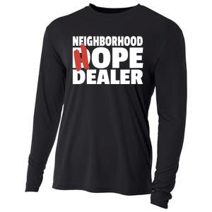 Neighborhood Hope Dope Dealer AA NA Recovery 12 Step Sponsor Cooling Performance Long Sleeve Crew