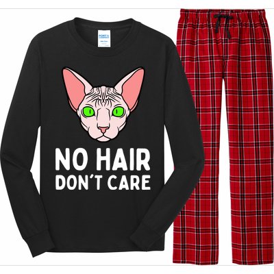 No Hair Dont Care Sphynx Cat Long Sleeve Pajama Set