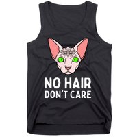 No Hair Dont Care Sphynx Cat Tank Top