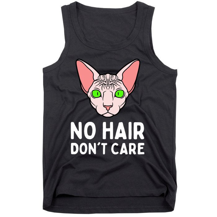 No Hair Dont Care Sphynx Cat Tank Top