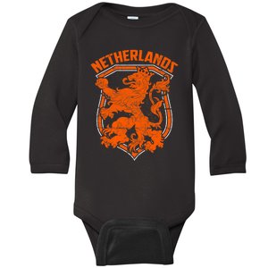 Netherlands Holland Dutch Amsterdam Nederland Dutch Baby Long Sleeve Bodysuit