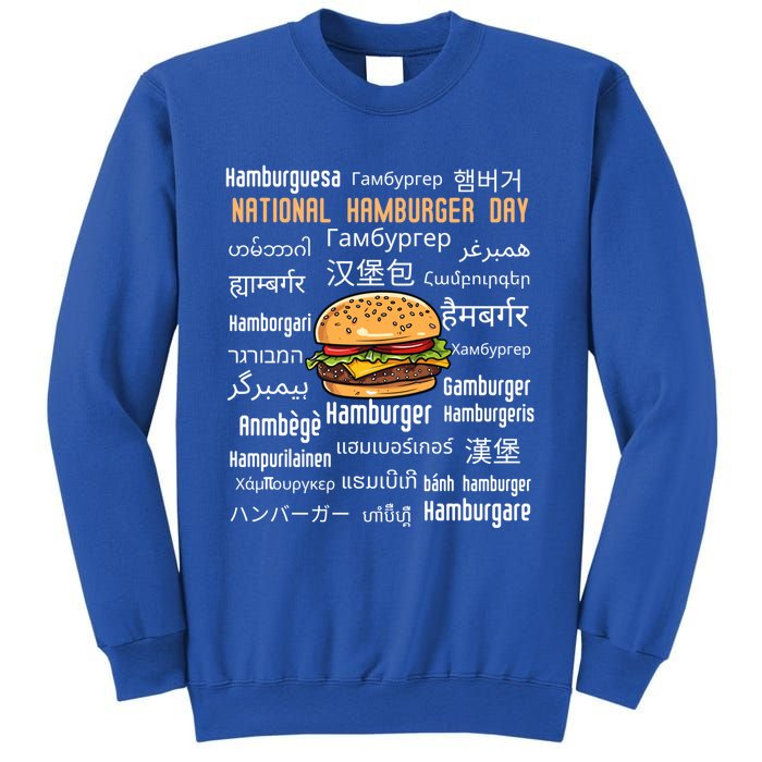 National Hamburger Day American Foods Various Languages Cute Gift Sweatshirt