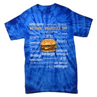 National Hamburger Day American Foods Various Languages Cute Gift Tie-Dye T-Shirt