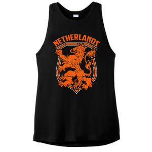 Netherlands Holland Dutch Amsterdam Nederland Dutch Ladies PosiCharge Tri-Blend Wicking Tank