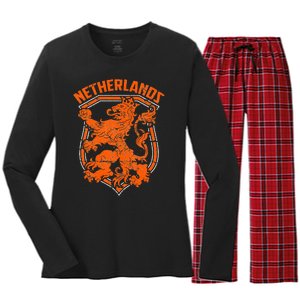 Netherlands Holland Dutch Amsterdam Nederland Dutch Women's Long Sleeve Flannel Pajama Set 