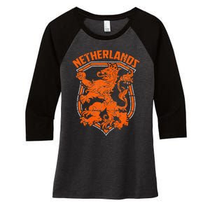 Netherlands Holland Dutch Amsterdam Nederland Dutch Women's Tri-Blend 3/4-Sleeve Raglan Shirt