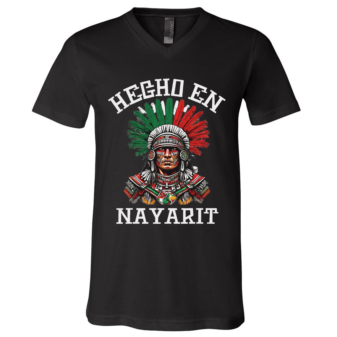 Nayarit Hecho En Nayarit Aztec Warrior Mexico V-Neck T-Shirt