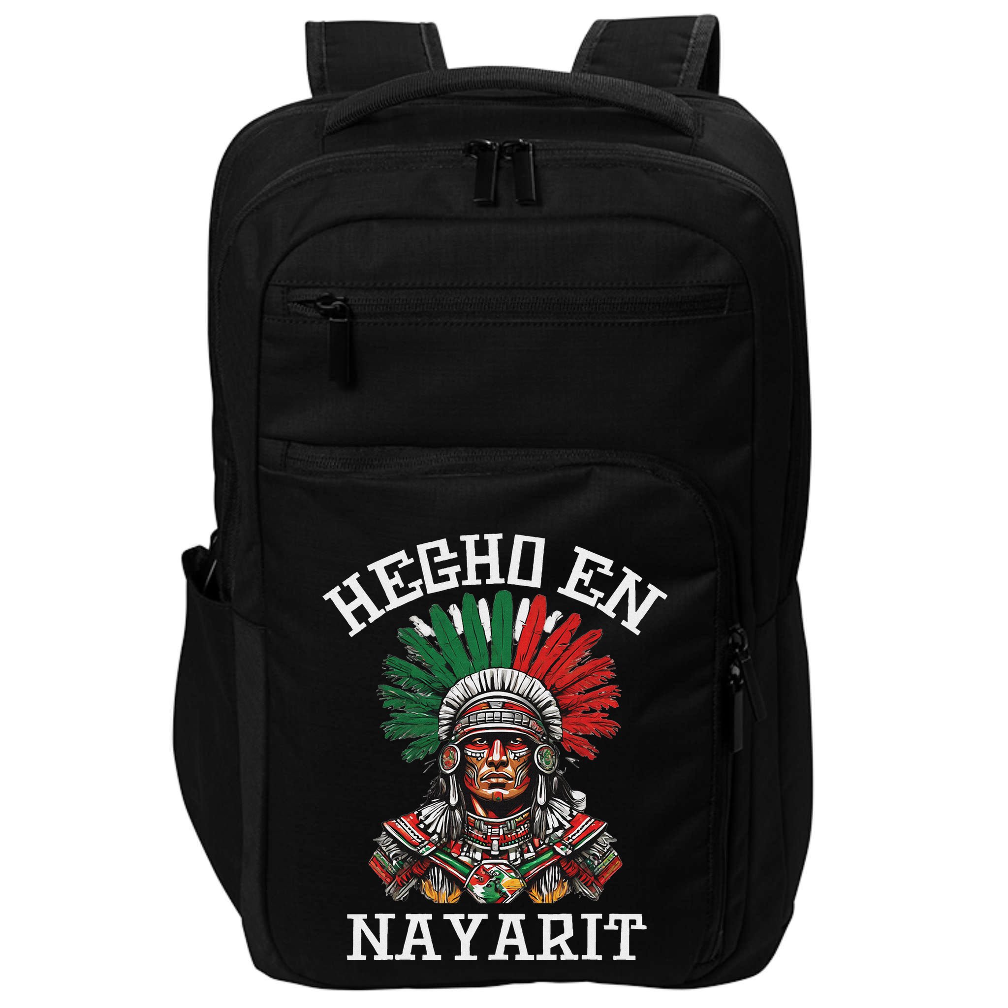 Nayarit Hecho En Nayarit Aztec Warrior Mexico Impact Tech Backpack