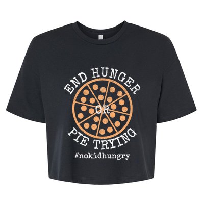 No Hungry End Hunger Or Pie Trying Pizza Orange Bella+Canvas Jersey Crop Tee