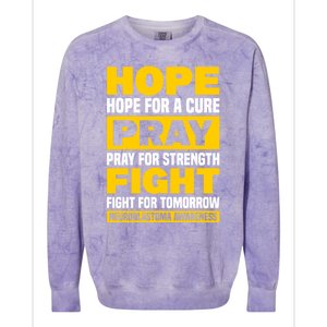 Neuroblastom Hope For Healing Prayers For Strength Gift Colorblast Crewneck Sweatshirt