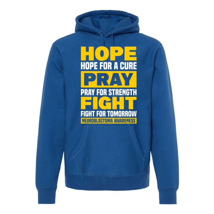 Neuroblastom Hope For Healing Prayers For Strength Gift Premium Hoodie