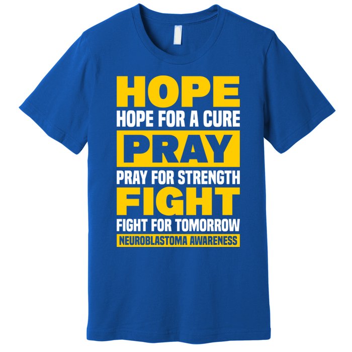 Neuroblastom Hope For Healing Prayers For Strength Gift Premium T-Shirt