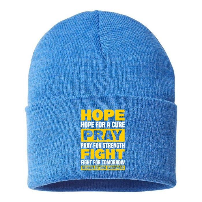 Neuroblastom Hope For Healing Prayers For Strength Gift Sustainable Knit Beanie