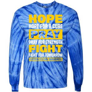 Neuroblastom Hope For Healing Prayers For Strength Gift Tie-Dye Long Sleeve Shirt