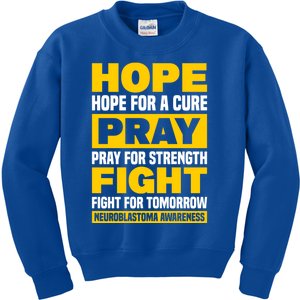 Neuroblastom Hope For Healing Prayers For Strength Gift Kids Sweatshirt