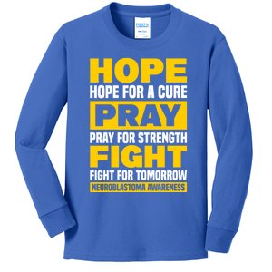 Neuroblastom Hope For Healing Prayers For Strength Gift Kids Long Sleeve Shirt