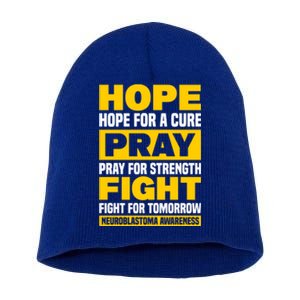 Neuroblastom Hope For Healing Prayers For Strength Gift Short Acrylic Beanie