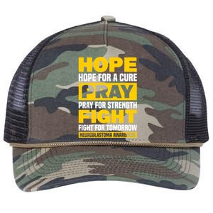 Neuroblastom Hope For Healing Prayers For Strength Gift Retro Rope Trucker Hat Cap