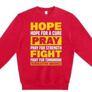 Neuroblastom Hope For Healing Prayers For Strength Gift Premium Crewneck Sweatshirt