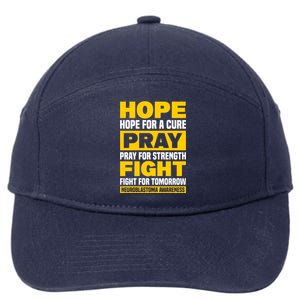 Neuroblastom Hope For Healing Prayers For Strength Gift 7-Panel Snapback Hat