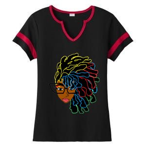 Natural Hair For Black Dreadlock Beauty Design 1 Funny Gift Ladies Halftime Notch Neck Tee