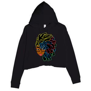 Natural Hair For Black Dreadlock Beauty Design 1 Funny Gift Crop Fleece Hoodie