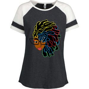 Natural Hair For Black Dreadlock Beauty Design 1 Funny Gift Enza Ladies Jersey Colorblock Tee