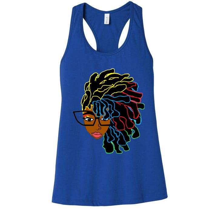 Natural Hair For Black Dreadlock Beauty Design 1 Funny Gift Women's Racerback Tank