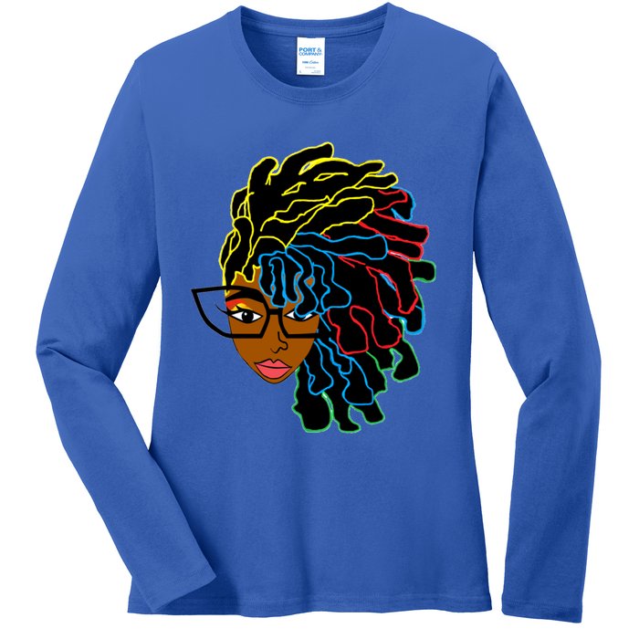 Natural Hair For Black Dreadlock Beauty Design 1 Funny Gift Ladies Long Sleeve Shirt