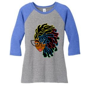 Natural Hair For Black Dreadlock Beauty Design 1 Funny Gift Women's Tri-Blend 3/4-Sleeve Raglan Shirt