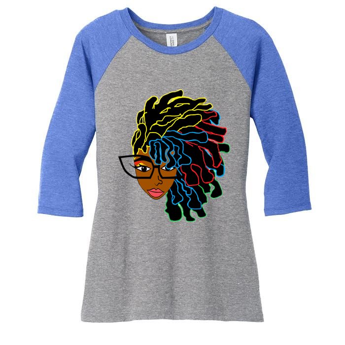 Natural Hair For Black Dreadlock Beauty Design 1 Funny Gift Women's Tri-Blend 3/4-Sleeve Raglan Shirt