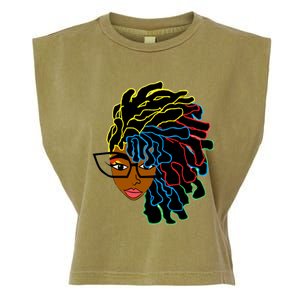 Natural Hair For Black Dreadlock Beauty Design 1 Funny Gift Garment-Dyed Women's Muscle Tee