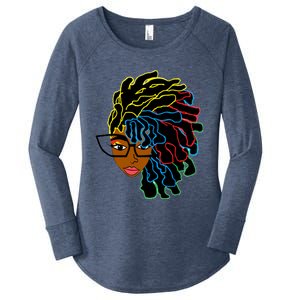 Natural Hair For Black Dreadlock Beauty Design 1 Funny Gift Women's Perfect Tri Tunic Long Sleeve Shirt