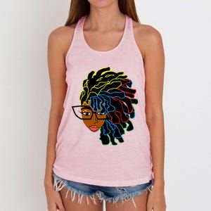 Natural Hair For Black Dreadlock Beauty Design 1 Funny Gift Women's Knotted Racerback Tank