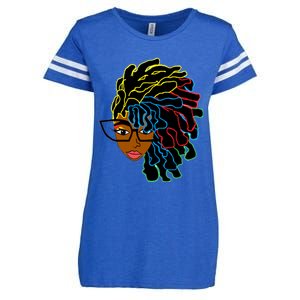 Natural Hair For Black Dreadlock Beauty Design 1 Funny Gift Enza Ladies Jersey Football T-Shirt