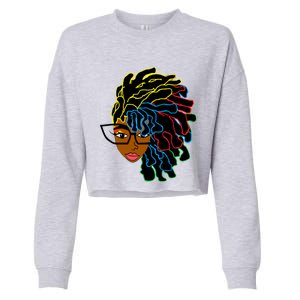 Natural Hair For Black Dreadlock Beauty Design 1 Funny Gift Cropped Pullover Crew