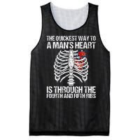 Nurse Humor Funny The Quickest Way To A ManS Heart Mesh Reversible Basketball Jersey Tank