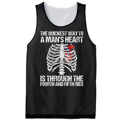 Nurse Humor Funny The Quickest Way To A ManS Heart Mesh Reversible Basketball Jersey Tank