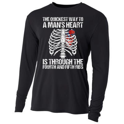 Nurse Humor Funny The Quickest Way To A ManS Heart Cooling Performance Long Sleeve Crew